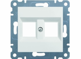 Hager Double Keystone Jack deska bílá LUMINA2 - WL2320