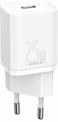 Baseus Baseus Charger Super Si 1c Fast USB nabíječka typu C 25W doručení napájení rychlý náboj bílá (CCSP020102)