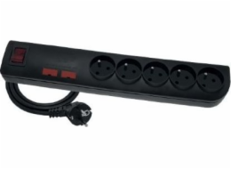 Power Strip Elgothech PSF2 Anti-Redevix 5 Sockets 3 m Black (PSF2-503-2)