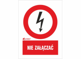 Výstražná deska Anro Neppívejte 52 x 74 mm (3EZA/Q1/F)