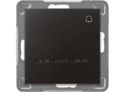 Jednozvonkový spínač Ospel Impresja s podsvícením, antracit (LP-6YS/m/50)