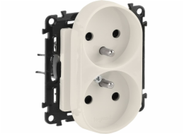 Legrand Valena Life Double Note 2p+se krémovým clonou (7532900)
