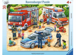 Rámové puzzle Ravensburger 30 dílků. Vzrušující práce 061440 RAVENSBURGER