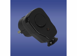 Elektro-Plast Úhlová zástrčka, vyjímatelná, s vypínačem a indikátorem, s/bez 16A, 2P, AWA-LK, černá (51.21)