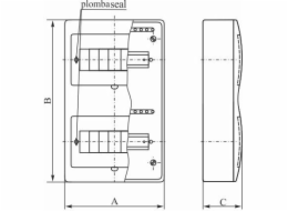 Elektro-Plast Modulární rozváděč 2x12 přisazený IP40 RN-24/B Wave N+PE (7,15)