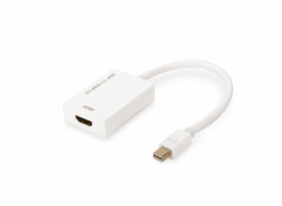 ASSMANN DisplayPort adapter cable mini DP - HDMI type A M/F 0 2m HDMI Ver. 2.0 active CE gold wh
