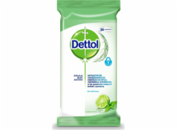 Dettol dettol_antbakteriální a kvasnicové ubrousky pro mytí a dezinfekci povrchu vápna mincovny 36ks