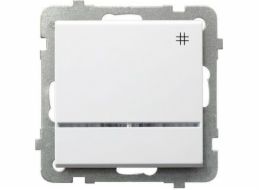 Ospel Cross switch Sonata 16AX IP20 s bílým podsvícením (LP-4RS/m/00)
