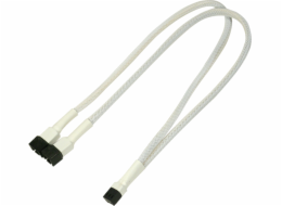 Nanoxia 3pin - 3pin x2, 0,3m, Bílá (900400002)