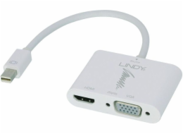 Lindy DisplayPort Mini AV adaptér – HDMI – D-Sub (VGA) bílý (41070)