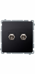 Kontakt-Simon Simon Basic dvojitá anténní zásuvka, typ F, matný grafit (BMAF2.01/28)