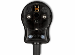 Karlik PLUGS UNI-SCHUKO hranatá zástrčka, kroucená, černá WK-1usc