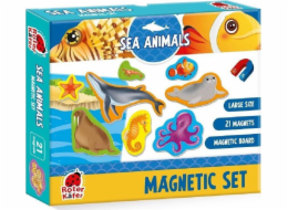 Magnetické puzzle Roter Kafer Mořská zvířátka s deskou RK2090-05