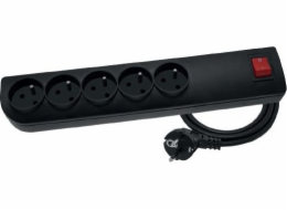 Power Strip Elgothech PSF3 Anti-Redevix 5 Sockets 3 m Black (PSF3-503-2)