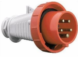 Polam NakLo Přenosná izolovaná zástrčka 63A 3P+Z+N IP67 380V 3666-337