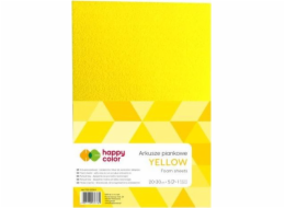 Šťastné barevné pěnové listy A4, 5 Archa, žlutá, šťastná barva šťastná barva