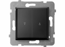 Ospel ARIA žaluziový spínač s mechanickým zámkem, černá metalíza LP-7UB/m/33