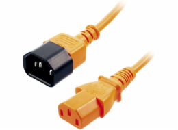 Lindy prodlužovací napájecí kabel oranžový, 0,5m (30473)
