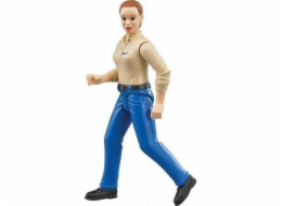 Bruderová figurka ženy v modrých džínách