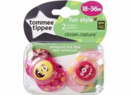 TOMMEE TIPPEE Paifier Fun Girl Pink-žluté 2 kusy (43340450)