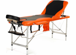 Bodyfit Masážní lůžko, 3 segmenty, hliník, černá a oranžová (1037)