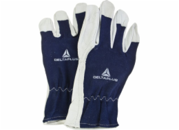 Delta Plus Goat Skin Gloves Dorsální strana s bílou a modrý dres Velikost 9 CT402BL09