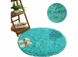 Strado Kulatý koberec Shaggy Strado 100x100 TurquoiseSea (Turquoise) univerzální