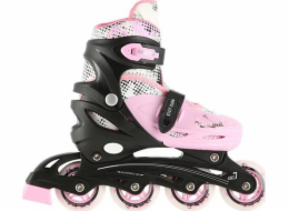 Válečky NILS Extreme NH18331 Pink 4in1 Velikost M (35-38) brusle s rozměry Nils Extreme Hockey Skid