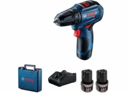 BOSCH GSR 12V-30, akumulátorový vrtací šroubovák, 0 – 420 / 0 – 1.600 ot/min, 8 mm, příruční kufr