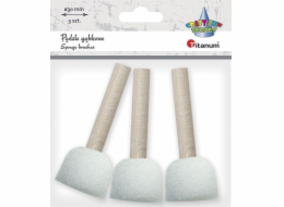 Titanové kulaté štětce na houby, 3 ks