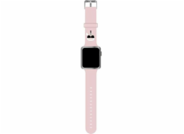 Karl Lagerfeld Belt Karl Lagerfeld Klawmslkp Apple Watch 4/5/6/7/SE 40/41 mm růžový/růžový popruh Silicone Karl Heads