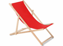 Classic beech deckchair GreenBlue GB183 red