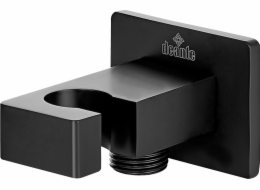 Deante Cascada Nero Square Angular Connection s bočními úchyty