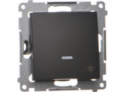 Kontaktní simon Simon 54 Cross Connector s LED podsvícení (modul) 10AX 250V Fast Connectors Black Mat DW7L.01/49