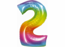 Godan Foil Balloon Smart Digit 2 Rainbow 76cm CH-STC2