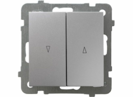 Ospel AS žaluziový spínač /s mechanickým zámkem/ stříbrný LP-7GB/m/18