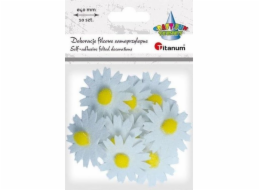 Titanum cítil 3D dekorace bílé květy 10 ksů