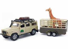 Hipo Land Rover s přívěsem a žirafou v HIPO