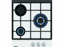 Simfer Hob H4.305.HGSBB Gas on glass  Number of burners/cooking zones 3  Rotary knobs  White