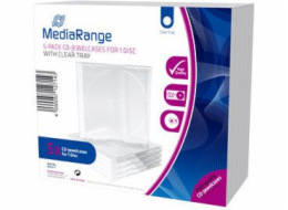 MediaRange CD/DVD boxy 5 ks (BOX31-T)