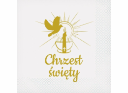 GoDan Ubrousky Svatý křest svíčka 33x33cm 20 ks