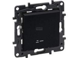 Legrand Niloe Step 863511 jednoduchý konektor, černě podsvícený