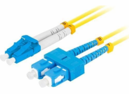 LANBERG optický patch cord SM SC/UPC-LC/UPC duplex 5m LSZH G657A1 průměr 3mm, barva žlutá  