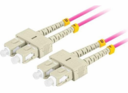Lanberg OM4 LANBERG optický patch cord MM SC/UPC-SC/UPC duplex 2m LSZH OM4 50/125 průměr 3mm, barva magenta