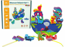 Lean Sport Dřevěné arkádové puzzle, bloky dinosaurů