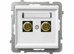 Ospel Zásuvka pro reproduktor Ospel Sonata GGN-1R/m/00 jednoduchá 6mm2 bílá