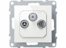 SNO TV-R-SAT Anténa Socket FM+DAB 1,5 dB White 721167
