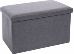 Mufart Pouf skládání XL pro obývací pokoj, ložnici, šatník a chodbu - 60x38x38cm šedá