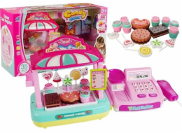 Leantoys Cash Register + Candy Shop Sweets Stall 35 Elements