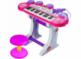 Lean Sport Varhany Stolička pro klavírní mikrofon USB porty růžové